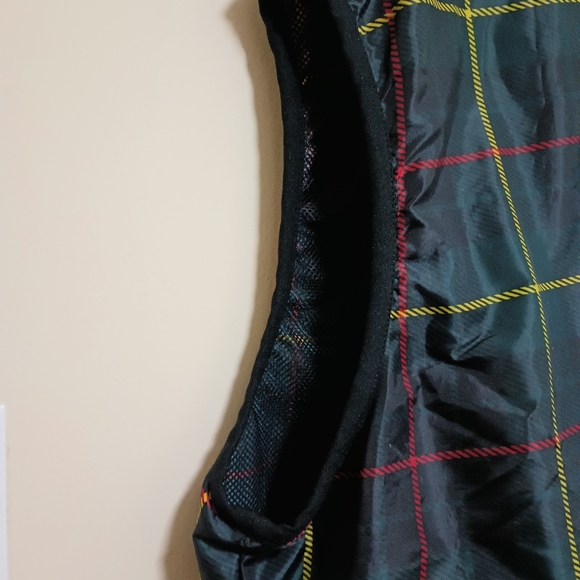 LF Windwear Green Plaid Mesh Lined Golf Windbreaker Pull-Over Vest Size Xlarge - Picture 9 of 14